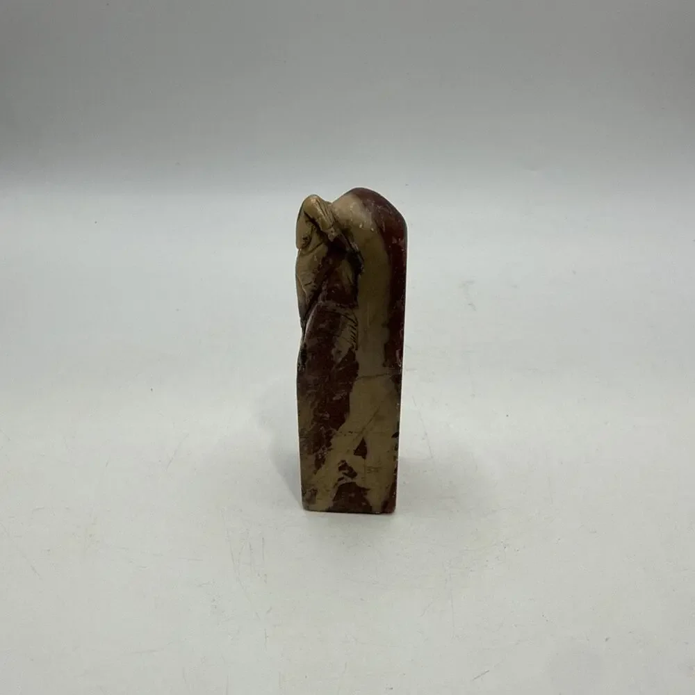 Vintage Chinese Carved Soapstone Bird Seal Chop Stamp Red Seal Script 3” *